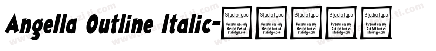 Angella Outline Italic字体转换